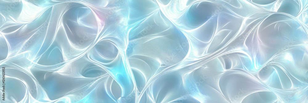 Poster abstract wave pattern featuring light blues and subtle water-like texture in smooth flow