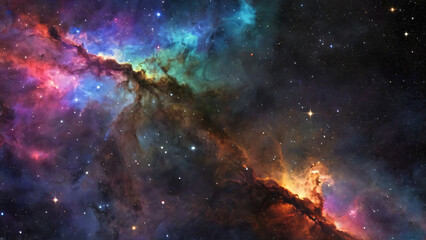 Fototapeta premium Space background with many stars