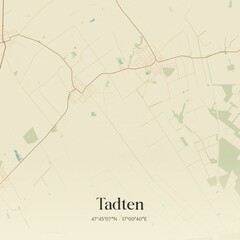 Vintage map of Tadten, Austria.