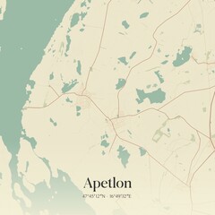 Vintage map of Apetlon, Austria.