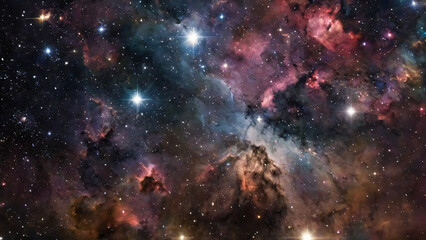 Naklejka premium Space background with many stars