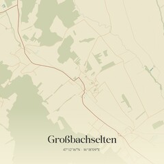 Vintage map of Großbachselten, Austria.