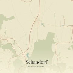 Obraz premium Vintage map of Schandorf, Austria.