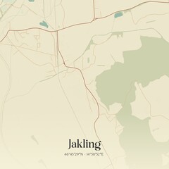 Fototapeta premium Vintage map of Jakling, Austria.