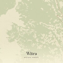 Vintage map of Witra, Austria.