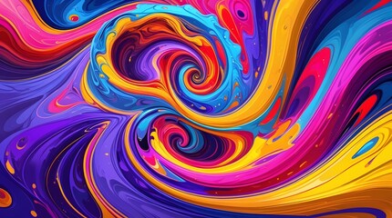 Psychedelic Fusion: A Burst of Expressive Colors
