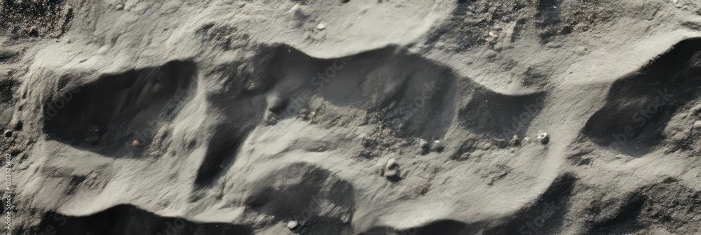 Aufkleber texture of black sand with fine ash creating a velvety surface in a unique location
