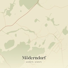 Obraz premium Vintage map of Möderndorf, Austria.