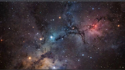 Space background with many stars