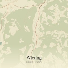 Vintage map of Wieting, Austria.