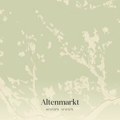 Vintage map of Altenmarkt, Austria.