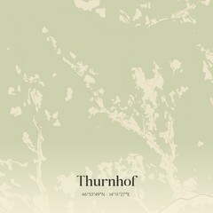 Vintage map of Thurnhof, Austria.