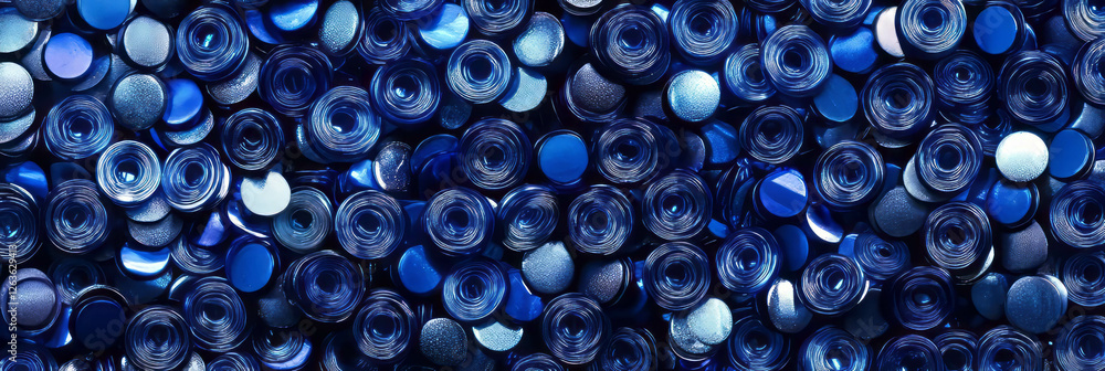 Poster bright circular bokeh texture creating a sparkling cool blue atmosphere