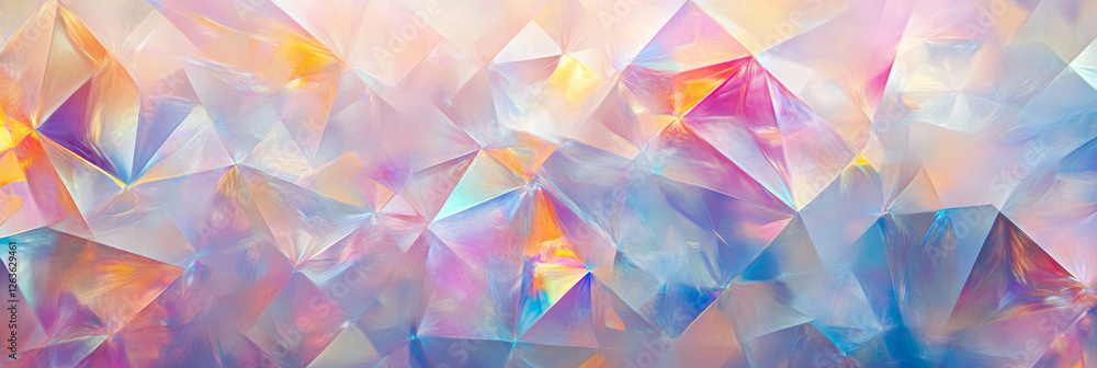 Poster bright crystal flares showcasing intense rainbow spectrum with sharp defined edges