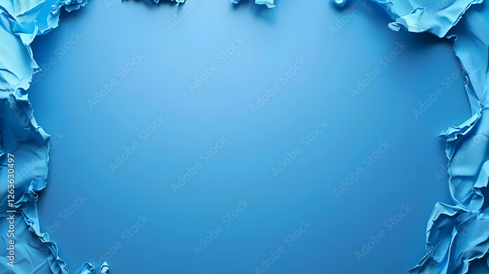 Aufkleber abstract blue background with textured paper edges creating a frame effect for design use