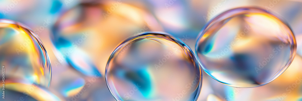Aufkleber circular crystal flares with smooth edges and gradient transitions in vibrant colors