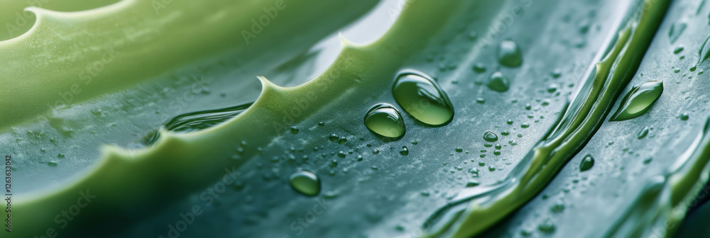 Poster clear aloe gel texture featuring smooth surface and subtle wavy patterns for skincare use