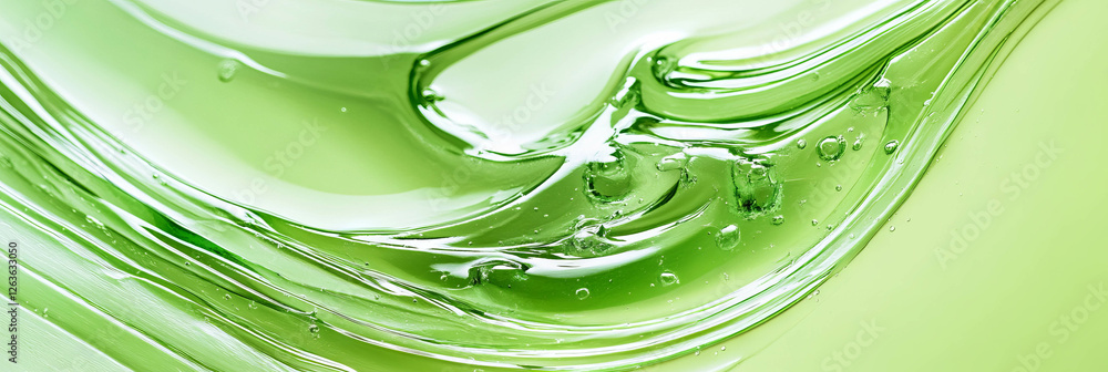 Poster clear aloe gel texture showing smooth surface and subtle patterns for skincare applications