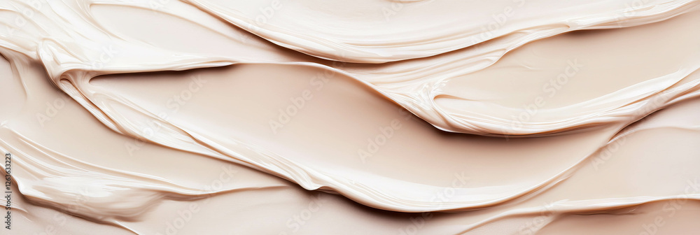 Poster clear gel texture on beige surface with soft sheen and subtle ripples creating an elegant appearance
