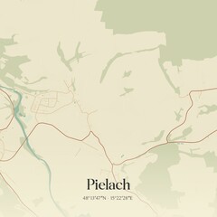 Vintage map of Pielach, Austria.