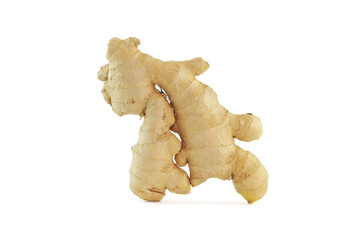 Fresh ginger root isolated on white background