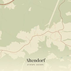 Vintage map of Altendorf, Austria.