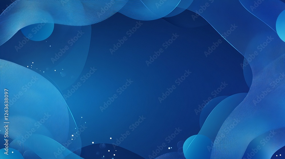 Aufkleber a vector abstract blue background featuring a frame of geometric shapes and a circular ornament. the