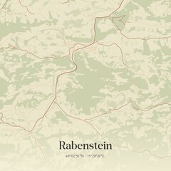 Vintage map of Rabenstein, Austria.