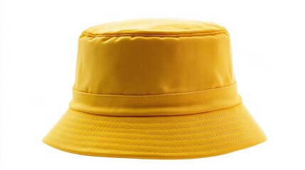 Fototapeta premium Yellow Bucket Hat in Bright Light