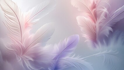 Fototapeta premium Pastel Feathers: Soft and Delicate Background Texture
