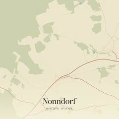 Obraz premium Vintage map of Nonndorf, Austria.