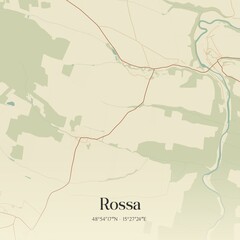 Fototapeta premium Vintage map of Rossa, Austria.
