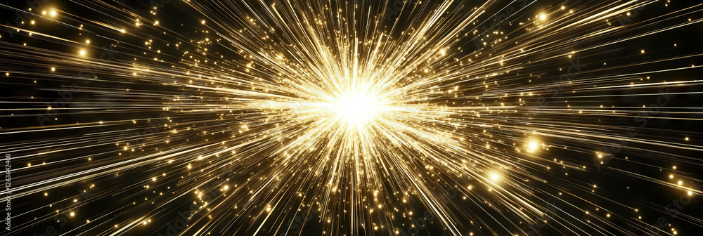 Poster bright burst of light surrounded by clusters of bokeh creating a radiant spectacle