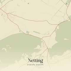 Naklejka premium Vintage map of Netting, Austria.