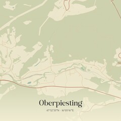 Obraz premium Vintage map of Oberpiesting, Austria.