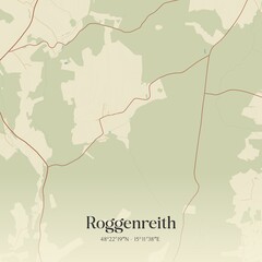 Fototapeta premium Vintage map of Roggenreith, Austria.