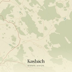 Vintage map of Kasbach, Austria.
