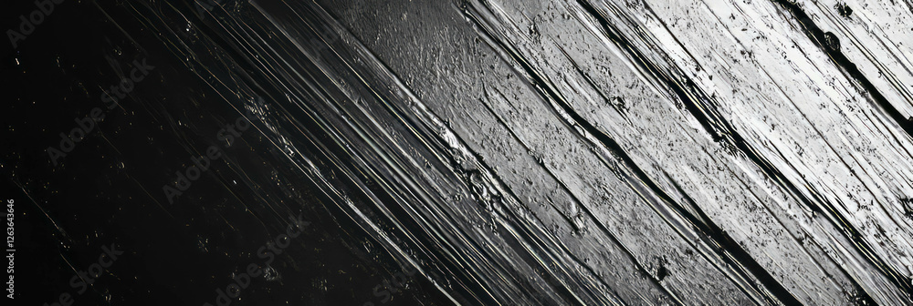 Poster dusty film texture with diagonal scratches and uneven grain creating deep shadows