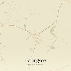 Vintage map of Haringsee, Austria.