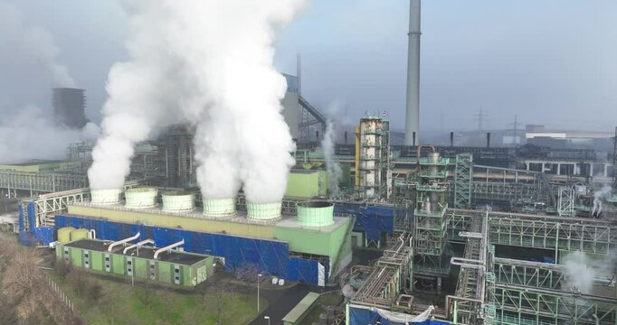 Schwelgern Coking Plant, in Duisburg , Germany. Metallurgy, Steel industry.