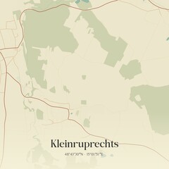 Obraz premium Vintage map of Kleinruprechts, Austria.