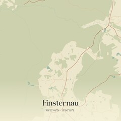 Vintage map of Finsternau, Austria.