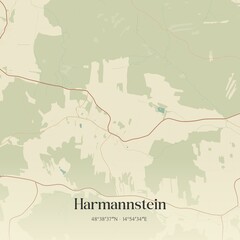 Obraz premium Vintage map of Harmannstein, Austria.