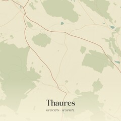 Obraz premium Vintage map of Thaures, Austria.