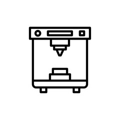 3d printer iconVector illustration in black