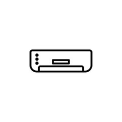 Obraz premium ac iconVector illustration in black