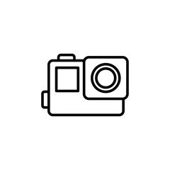 Fototapeta premium action camera iconVector illustration in black