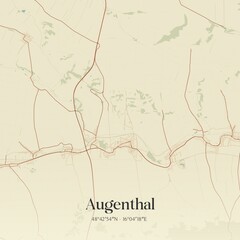 Vintage map of Augenthal, Austria.