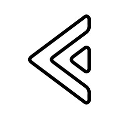 Obraz premium arrow left iconVector illustration in black