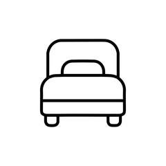 bed iconVector illustration in black